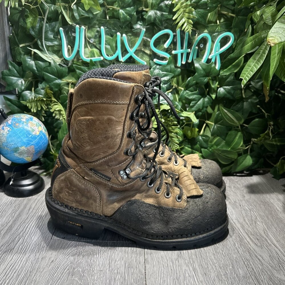 Georgia Boot 9" Logger Composite Toe Waterproof Boots, Mens 10 W ASTM F2413-11